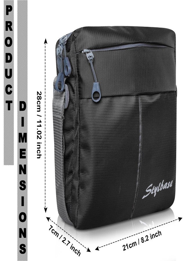 Stylbase 11 inches Sling Bag for Men and Women Small Passport Travel Bag side bags crossbody messenger sling bags men Water-Resistant for Office travel Lunch Bag (Black) - Image 3